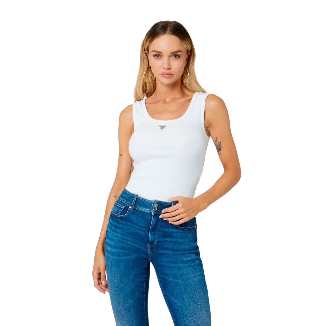 RIBBED KNIT TANK TOP - W4GP59KB1O1