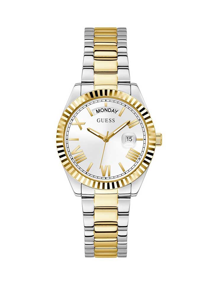 GUESS Ladies Watch LUNA SILVER GOLD TONE - GW0308L6