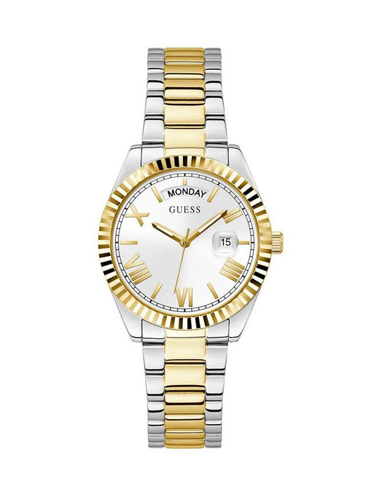 GUESS Ladies Watch LUNA SILVER GOLD TONE - GW0308L6
