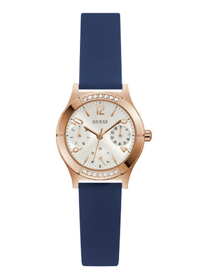 Guess blue strap ladies watch best sale