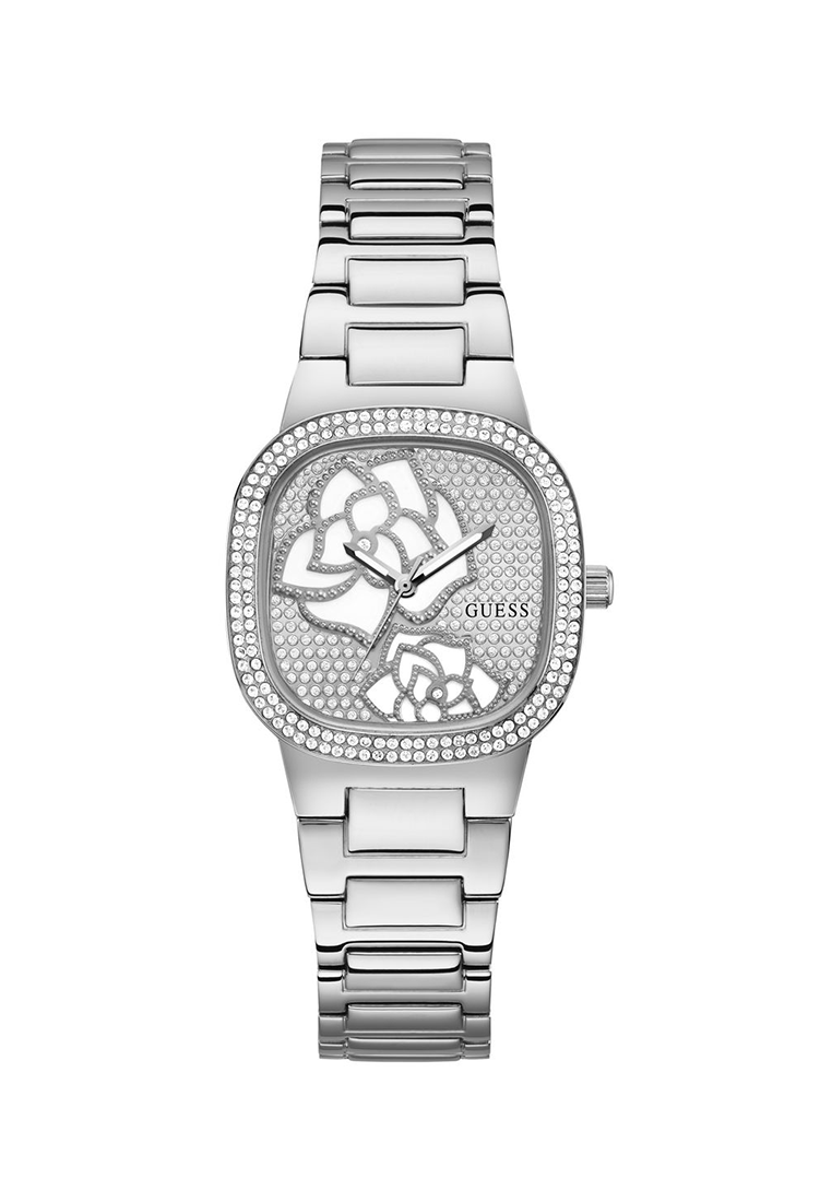 GUESS Ladies Watch Rose Bud Silver - GW0544L1