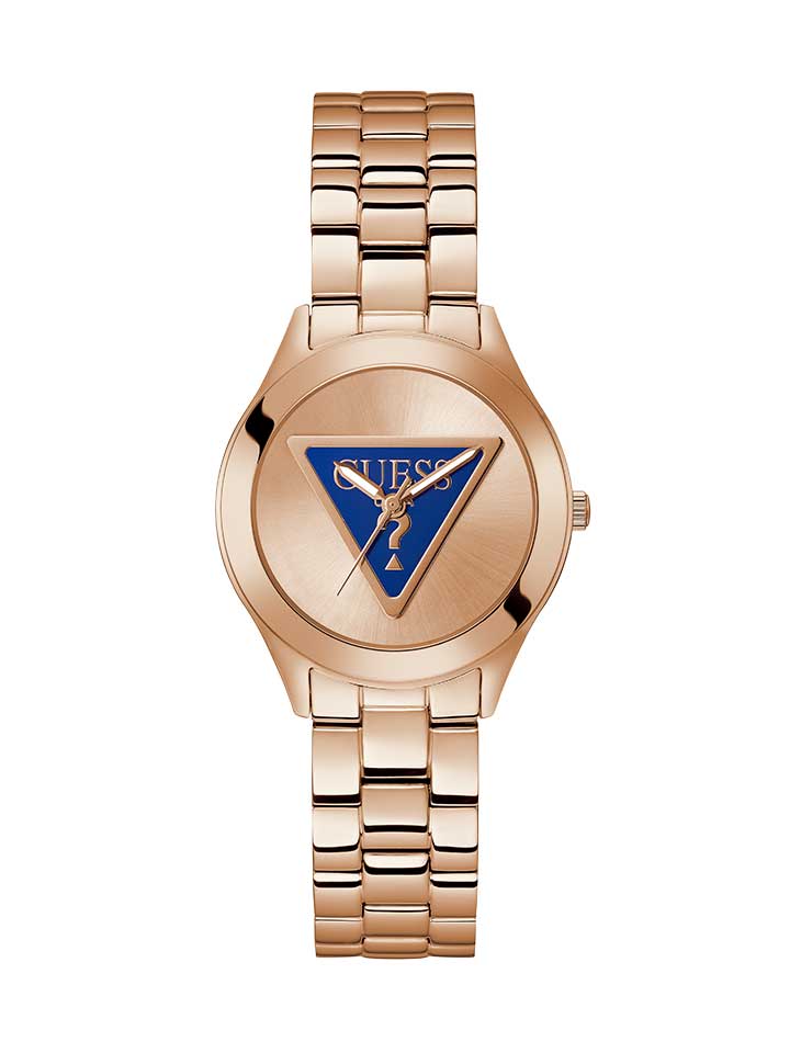 GUESS Ladies Watch TRI PLAQUE Rose Gold Tone - GW0675L3
