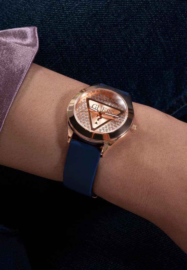 GUESS Ladies Watch GLITZ PLAQUE BLUE - GW0745L4