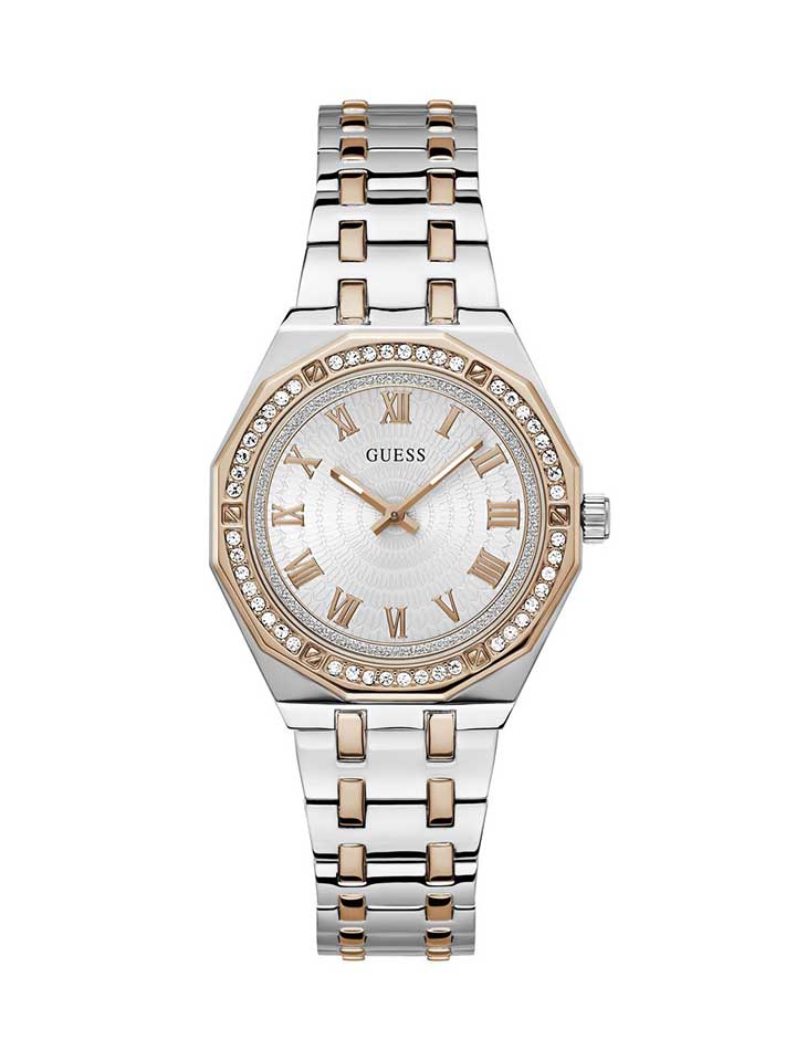 GUESS Ladies Watch DESIRE SILVER ROSE GOLD TONE - GW0770L5