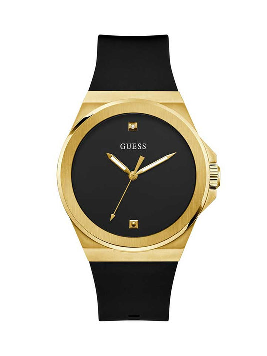 GUESS Gents Watch VINYL BLACK/GUNMETAL/GREY - GW0790G1