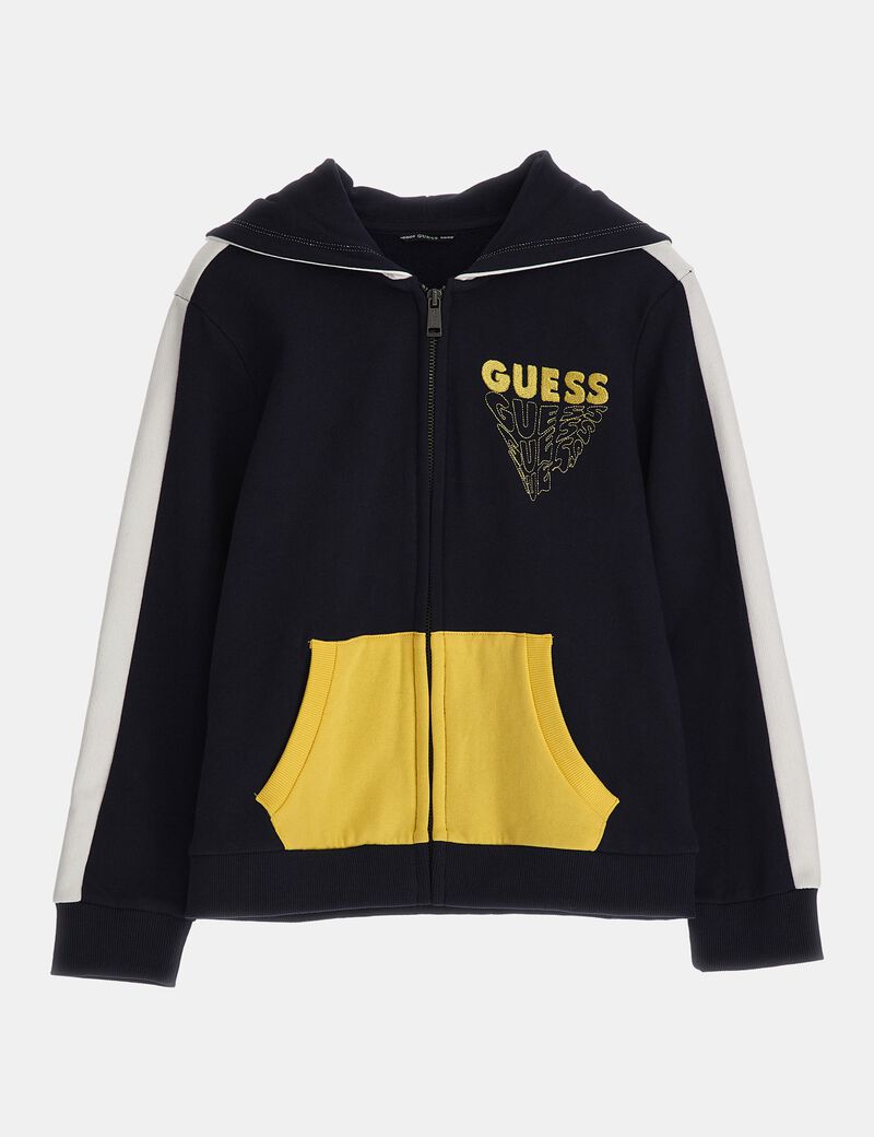 GUESS KIDS - BOY KID HOODED LS ATV TOP W/ZIP - L3BQ01KAX73 FV03