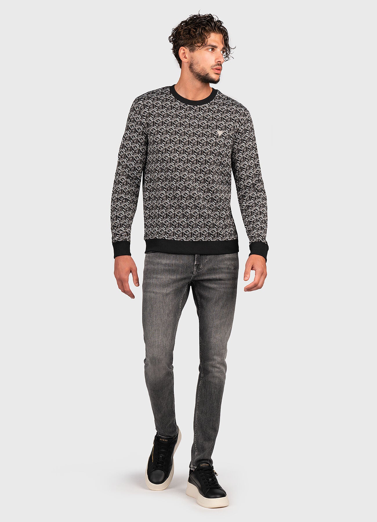 AOP JACQUARD SWEATSHIRT - M3YQ07KBTO0