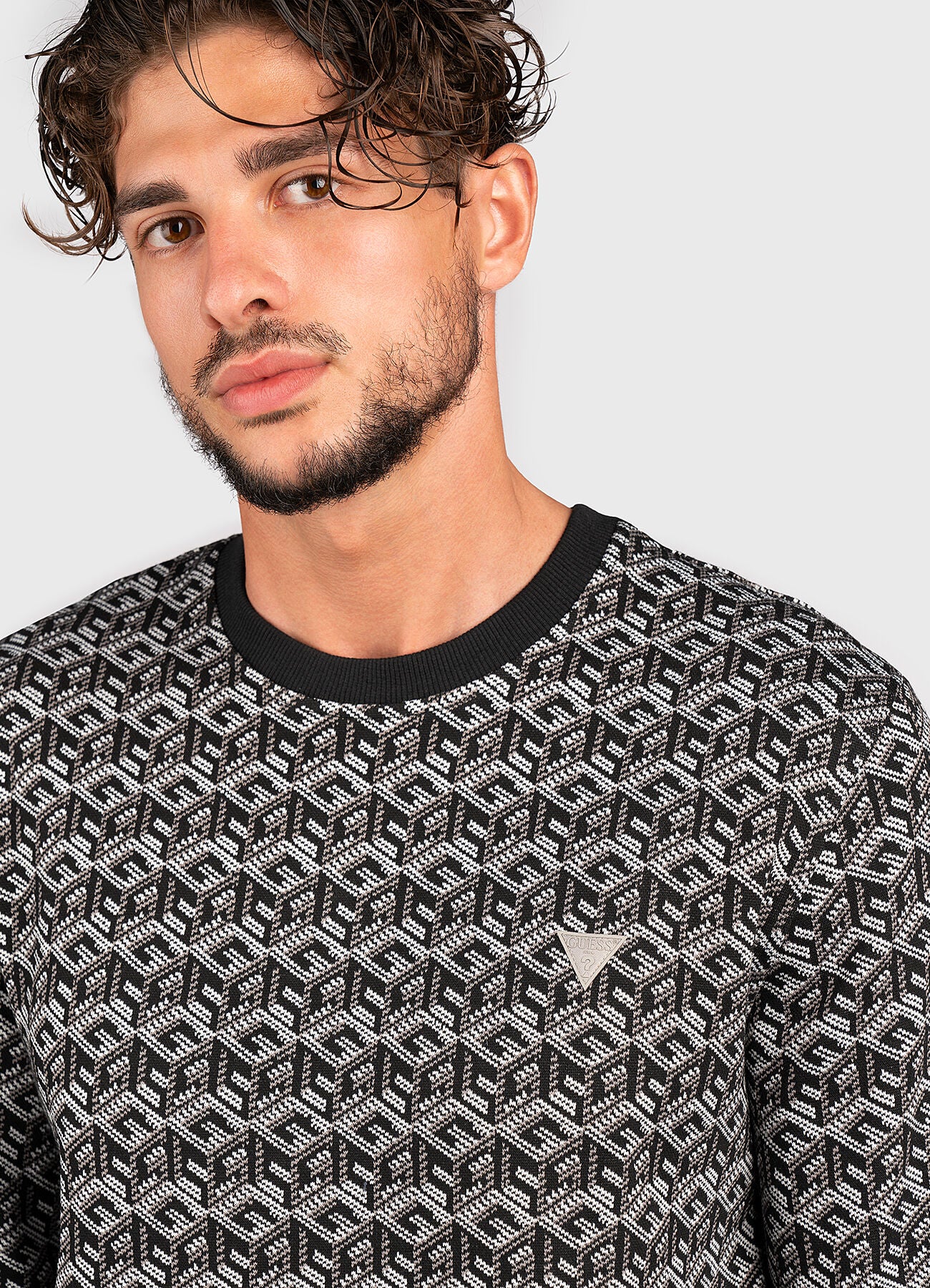 AOP JACQUARD SWEATSHIRT - M3YQ07KBTO0