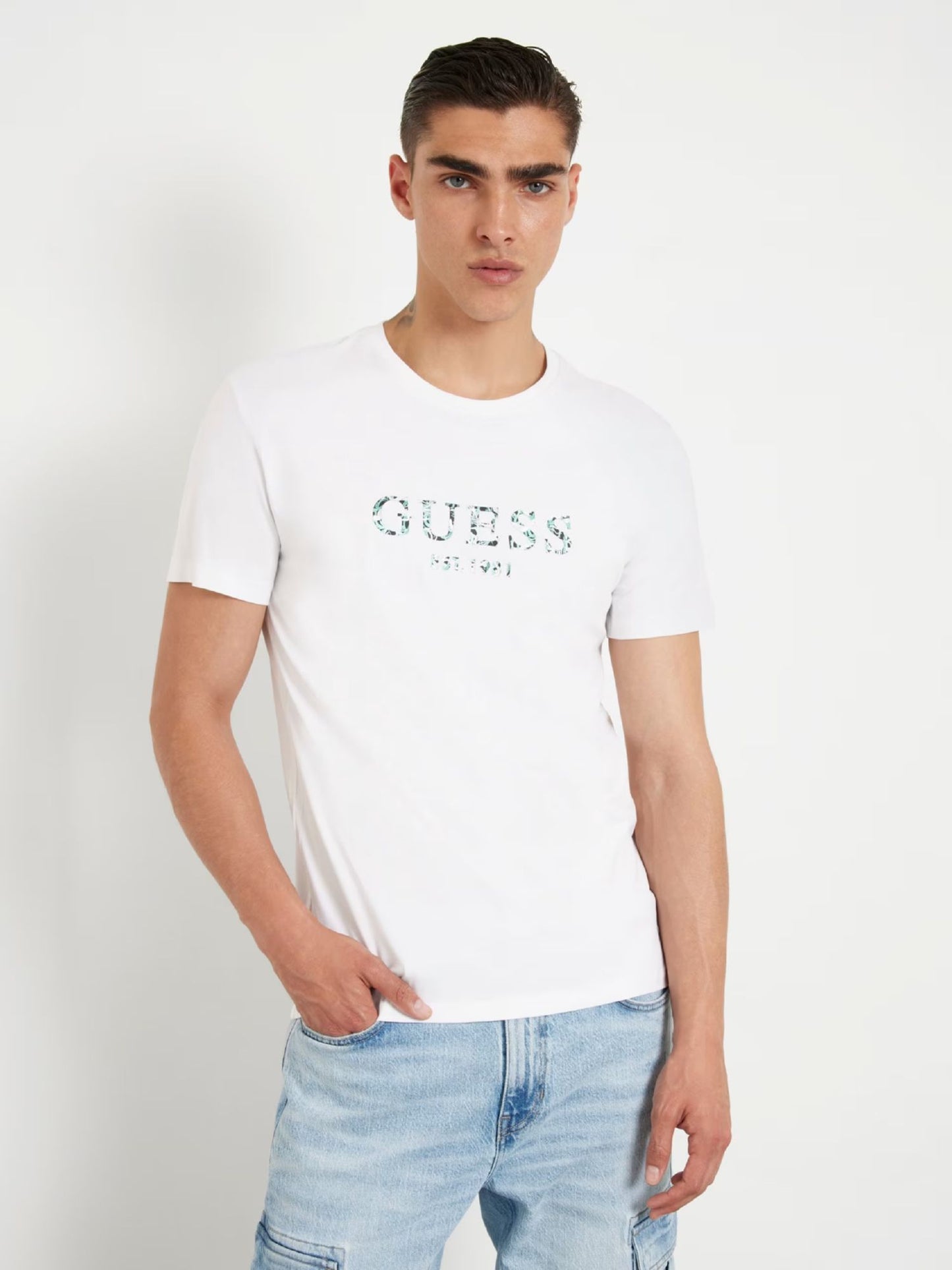IRIDESCENT FRONT LOGO TEE - M4YI38J1314