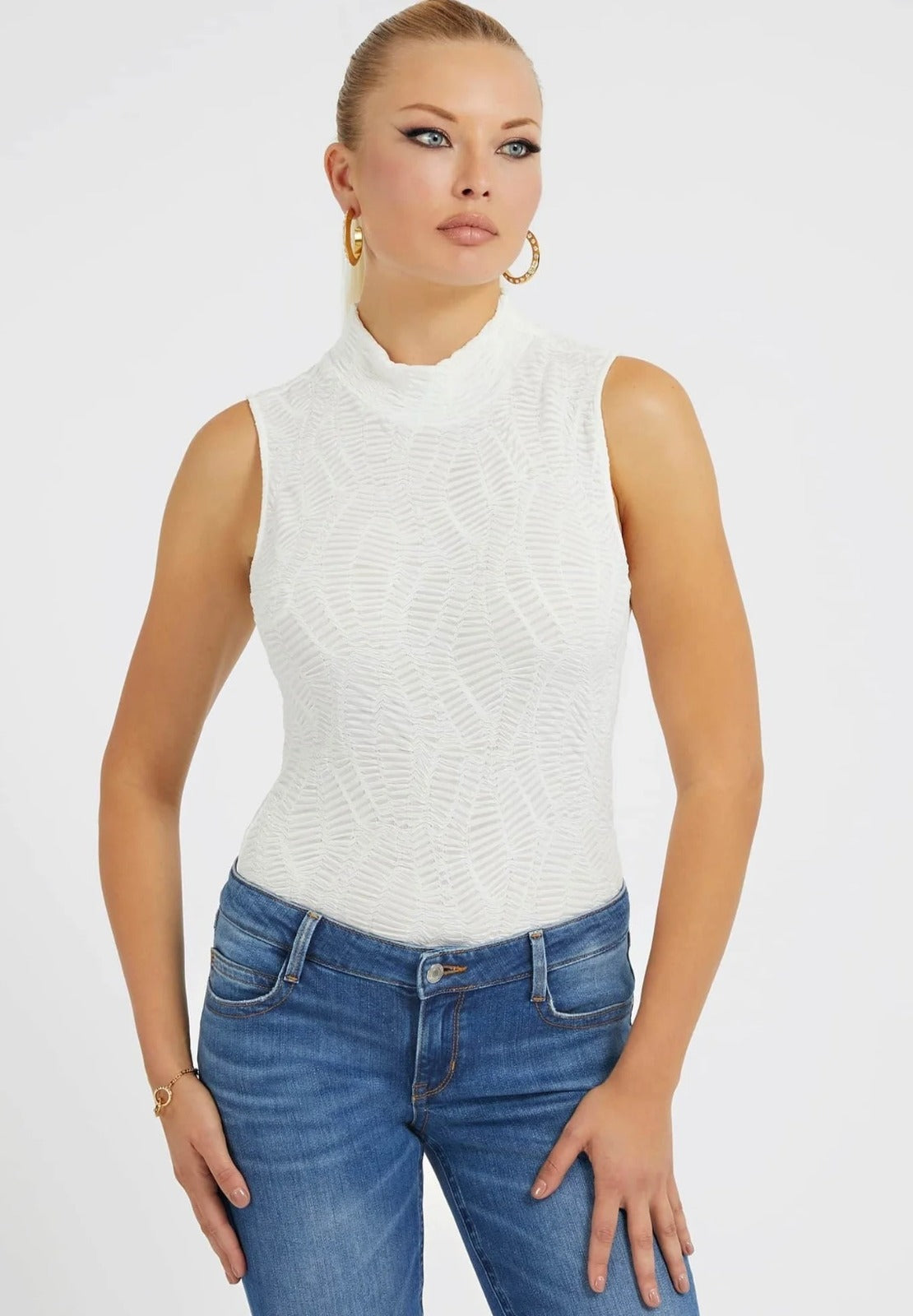 AVALON MOCK NECK TOP - W3YP01KBSR0