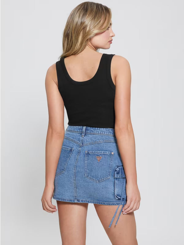 TRIANGLE BLING RIBBED TANK - W3YP68KA0H1