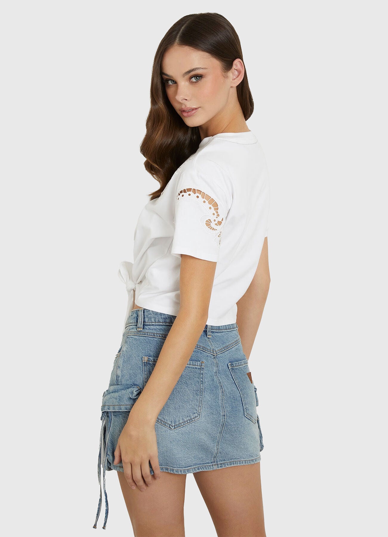 AJOUR LACE TEE - W4GI15I3Z14