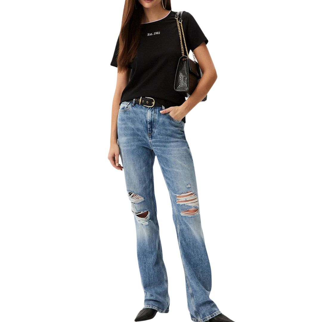 GUESS TWEED TEE - W4YI27I3Z14