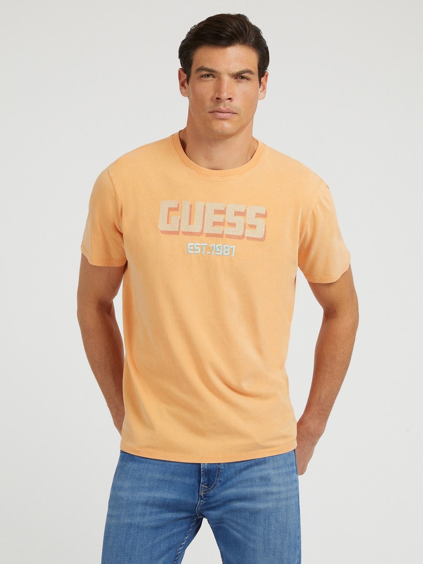 SS BSC GUESS CRAFT EMBRO TEE - M3YI52KBDL0