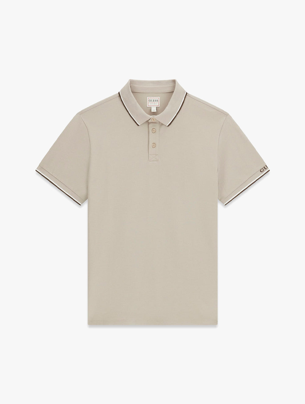 ORG CTTN PIQUE CUFF GUESS SHORT SLEEVE