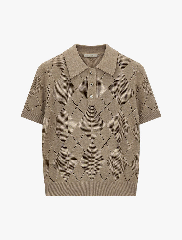 SHORT SLEEVE POLO MELODY SWEATER