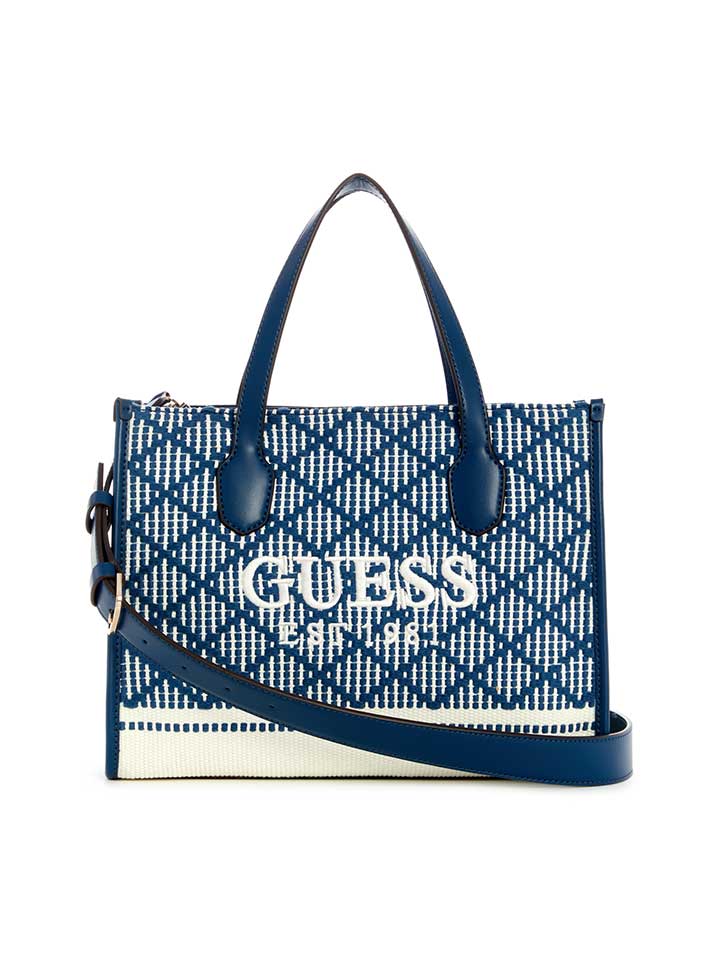 SILVANA 2 COMPARTMENT TOTE - TAS GUESS ORIGINAL WANITA