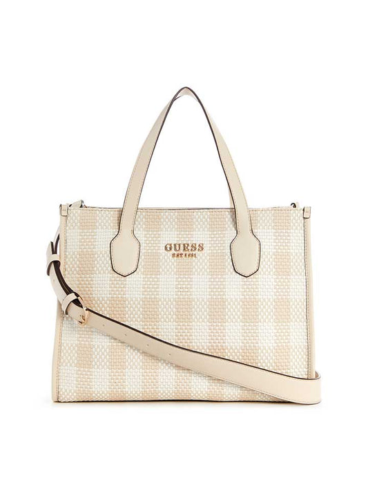 SILVANA 2 COMPARTMENT TOTE - TAS GUESS ORIGINAL WANITA