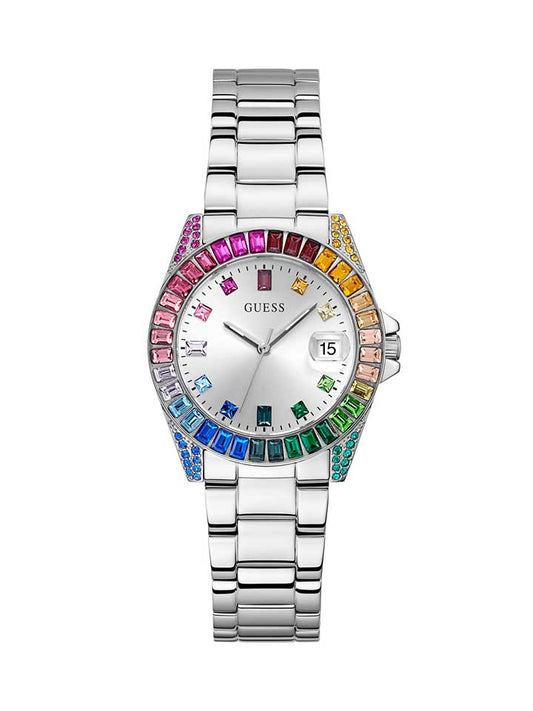 GUESS Ladies Watch OPALINE SILVER TONE - GW0475L4