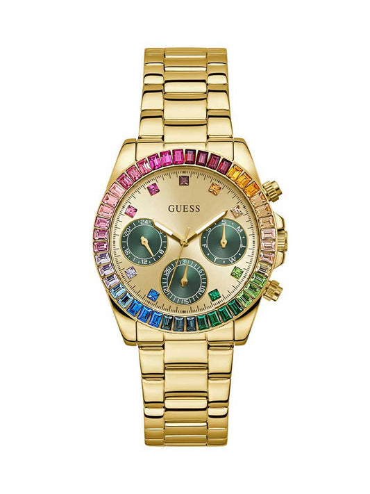 GUESS Ladies Watch HALO GOLD TONE - GW0690L4