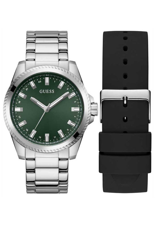GUESS Gents Watch CHAMP SILVER TONE - GW0810G2