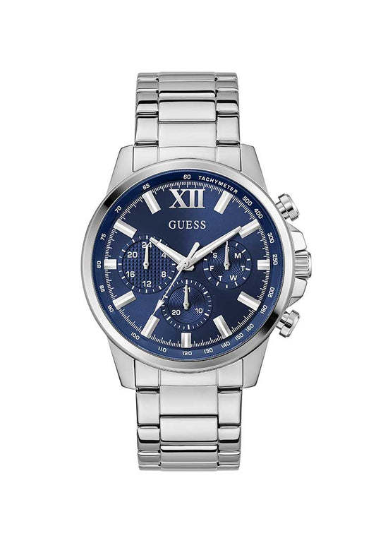 GUESS Gents Watch WALKER SILVER TONE - GW0900G4