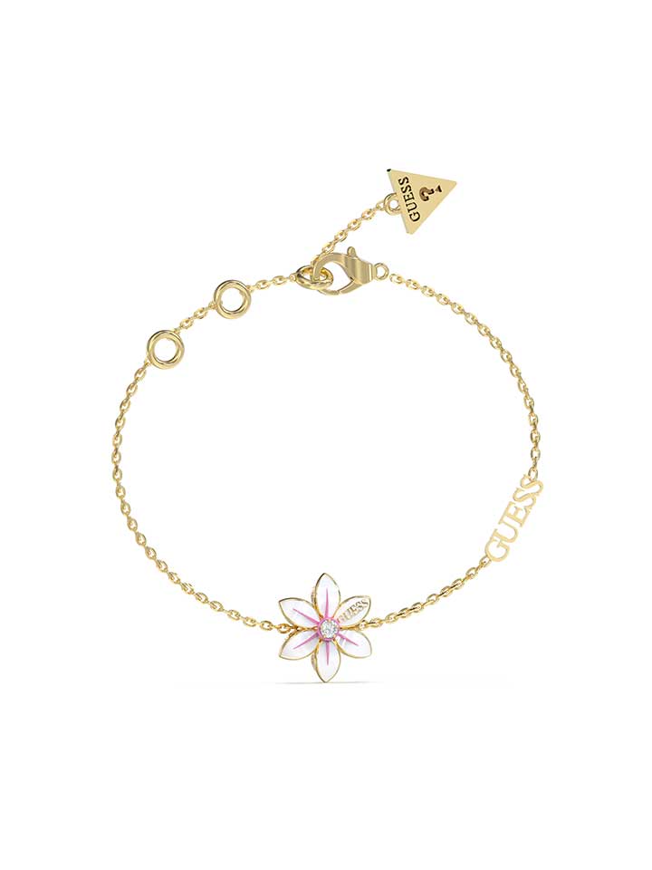 WHITE LOTUS FLOWER BRACELET - GUESS PERHIASAN WANITA