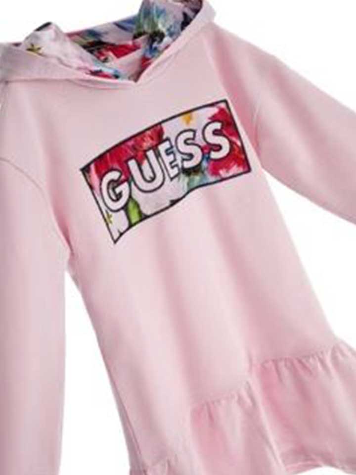 GUESS KIDS - GIRL TODDLER HOODED FRENCH TERRY LS DRESS - K3YK19KA6R4 G6K9