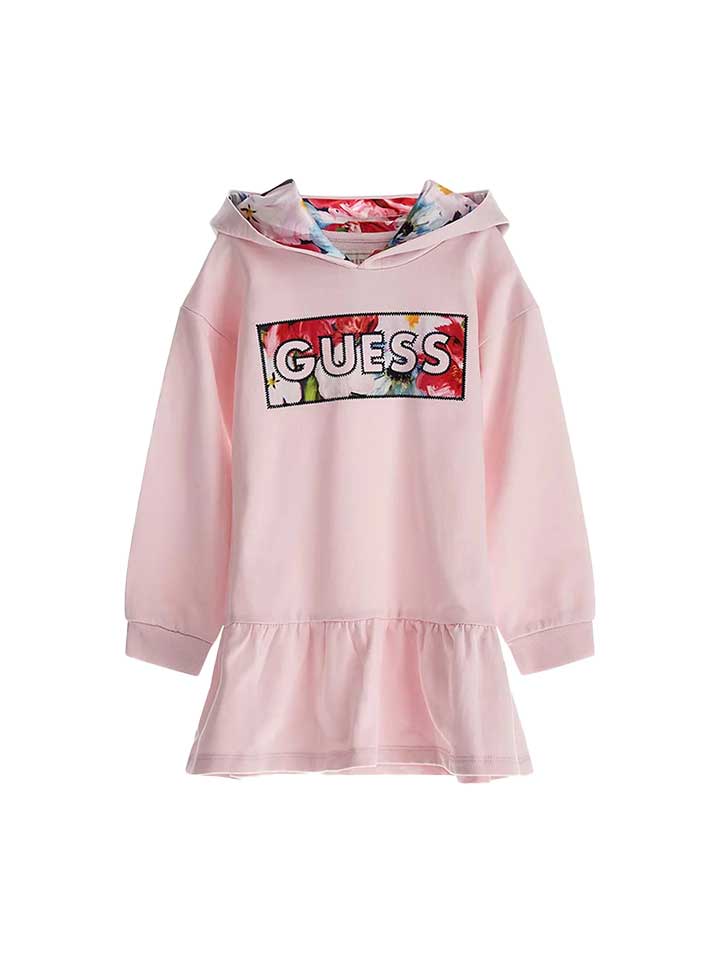 GUESS KIDS - GIRL TODDLER HOODED FRENCH TERRY LS DRESS - K3YK19KA6R4 G6K9