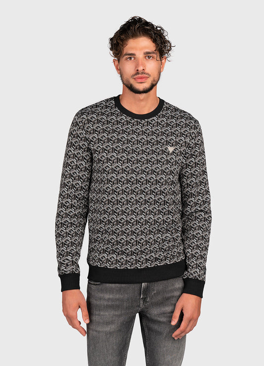 AOP JACQUARD SWEATSHIRT - M3YQ07KBTO0