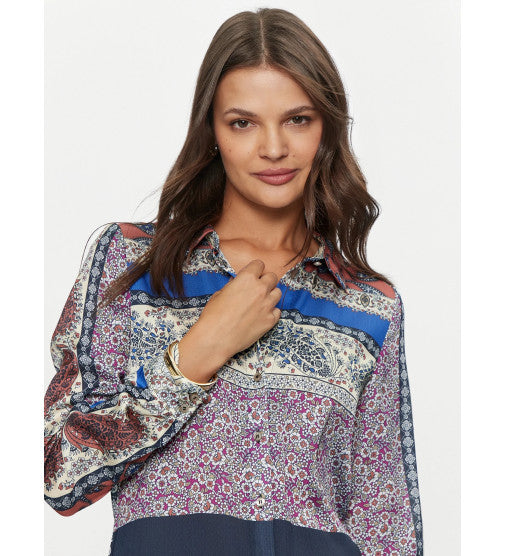 LS GEORGIE PLACED PRINT SHIRT - W4BH89WFQM2