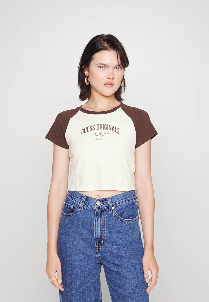 GO HANNAH RAGLAN CROP BABY TEE - W2BP06K9RM3