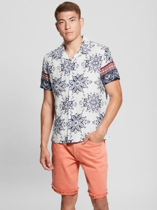 SS ISLAND LINEN EST FLRL SHIRT - M3YH40WERX0