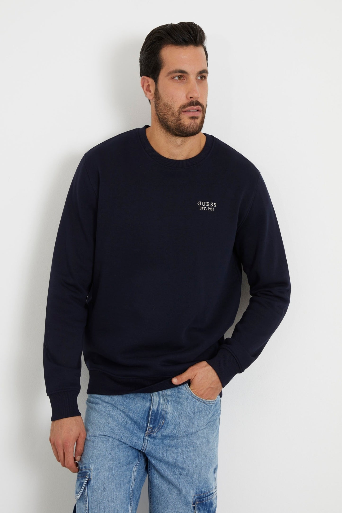 GUESS BOX ON BACK CN SWEATSHIRT - M3BQ41K9Z21