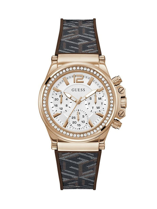 GUESS Ladies Watch CHARISMA Brown Rose Gold - GW0621L5